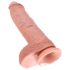 Dildo King Cock 25 cm con testículos - natural