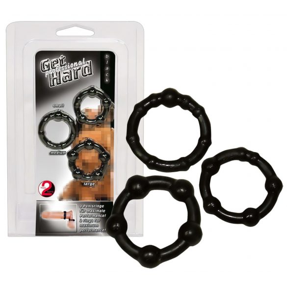 You2Toys - ¡Ponte firme! Set de anillos negros (3 piezas)