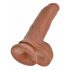 Dildo King Cock 23cm - marrón