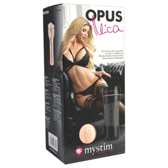 mystim OPUS Mica - Masturbador realista (natural-negro)