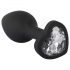 Plug anal You2Toys - con joya blanca (negro)