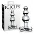 Icicles No. 47 - Plug Anal de Vidrio Triple Perla (Transparente)