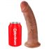 King Cock 9 - realista dildo con base (23cm) - tono oscuro