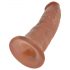 King Cock 9 - realista dildo con base (23cm) - tono oscuro