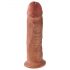 King Cock 10 - Gran consolador con ventosa (25cm) - tono oscuro