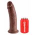 King Cock 10 - Dildo marrón con ventosa 25 cm