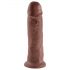 King Cock 10 - Dildo marrón con ventosa 25 cm