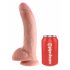 Dildo realista con succión 23 cm - natural