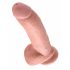 Dildo realista con succión 23 cm - natural