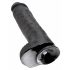 King Cock 11 - Dildo ventosa grande (28cm) - negro