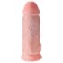 King Cock 9 Chubby - consolador con base y testículos (23cm) - natural