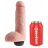 King Cock 8 - Dildo realista con espray (20cm) - natural