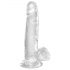 King Cock Clear 7 - Dildo con ventosa y testículos (18cm)