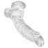 Dildo King Cock Clear 19cm con ventosa y testículos