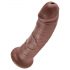 Dildo King Cock 20 cm - marrón