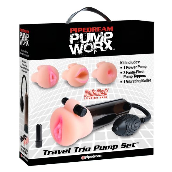 Pipedream Travel Trio - Juego de bombas vibradoras (negro-nat)