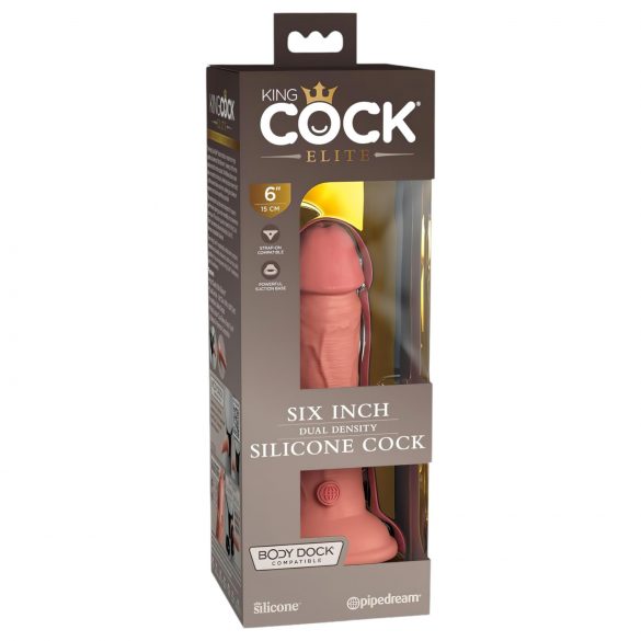 Dildo Elite King Cock 15cm con ventosa - natural