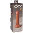 King Cock Elite 6 - consolador realista oscuro con base, 15cm