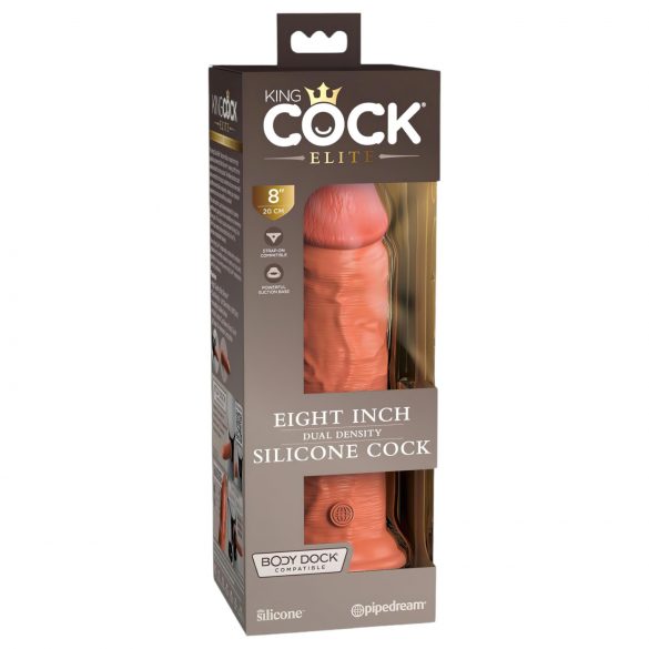 Dildo King Cock Elite 20cm - ventosa oscuro natural