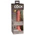 Vibrador King 18cm - Ventosa, control remoto, color natural