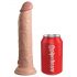 King Cock Elite 9 - vibrador con ventosa 23cm - natural