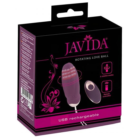 Javida - Huevo vibrador giratorio con perlas (lila)