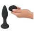 ANOS - Vibrador anal con perlas giratorias (negro)