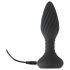 ANOS - Vibrador anal con perlas giratorias (negro)