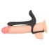 Black Velvet: Anillo y vibrador para pareja 2en1 (negro)