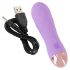 Cuties Mini - vibrador recargable, impermeable y texturado (morado)