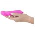 Mini vibrador rosa brillante recargable