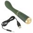 Vibrador resistente G-punto verde recargable Emerald Love