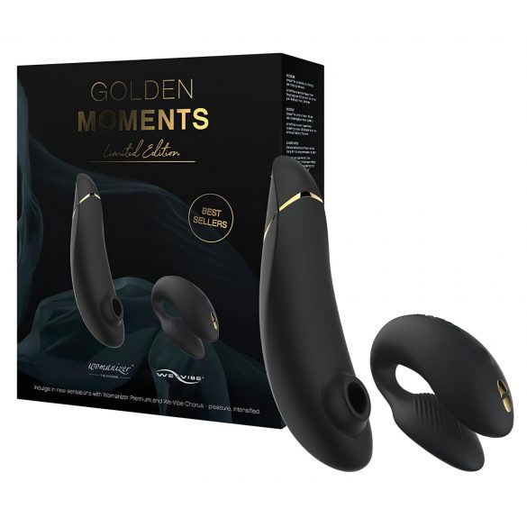 Womanizer Momentos Dorados 2 - Estimulador y Vibrador para Parejas (Negro)