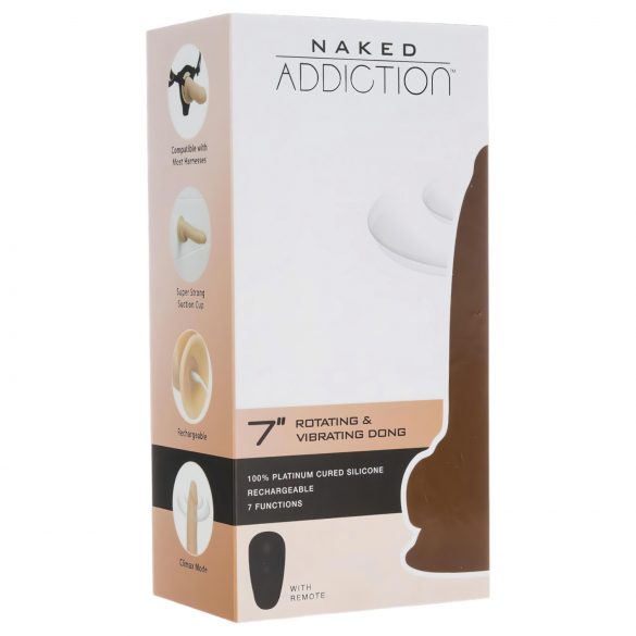 Vibrador rotatorio Naked Addiction 18cm - natural