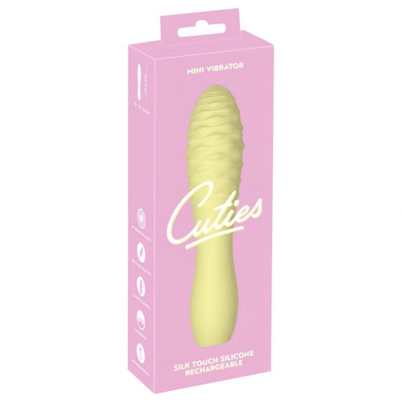 Vibrador Mini Cuties 3: recargable y resistente al agua (amarillo)