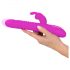 Sonrisa Conejito - vibrador rotador con brazo clitorial (rosa)