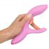 SMILE Nodding - vibrador rosa con cabezal flexible y estimulador.