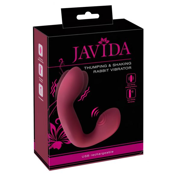 Javida Thumping - Vibrador pulsante para el punto G y clítoris (rojo)