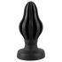 Plug anal suave 7cm, negro y texturizado