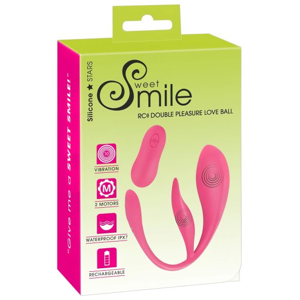 SMILE - huevo vibrador recargable con control remoto (rosa)