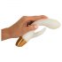 Vibrador con brazo clitoriano fosforescente blanco