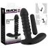 Vibrador Negro Terciopelo Acanalado - Mediano