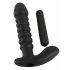 Vibrador Negro Terciopelo Acanalado - Mediano