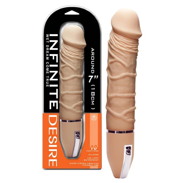 Deseo Infinito - Vibrador silicona 10 ritmos (natural)