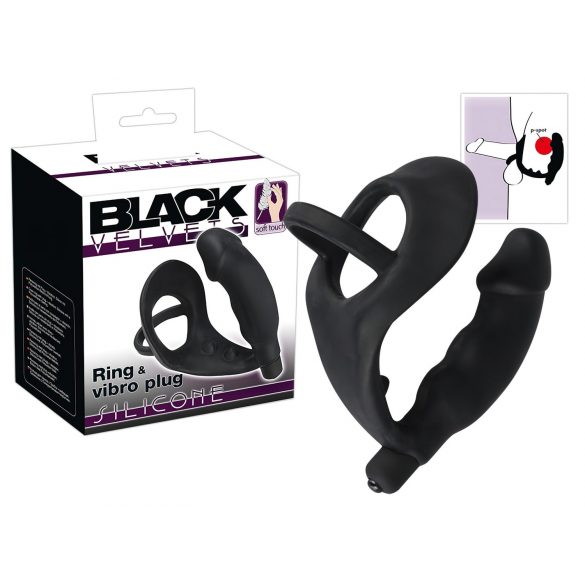 Anillo vibrador anal Black Velvet (negro)