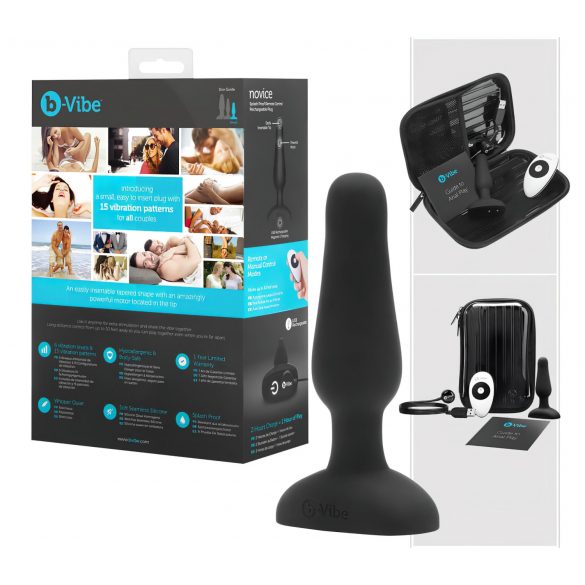 b-Vibe Novice - Consolador Anal para Principiantes (Negro)