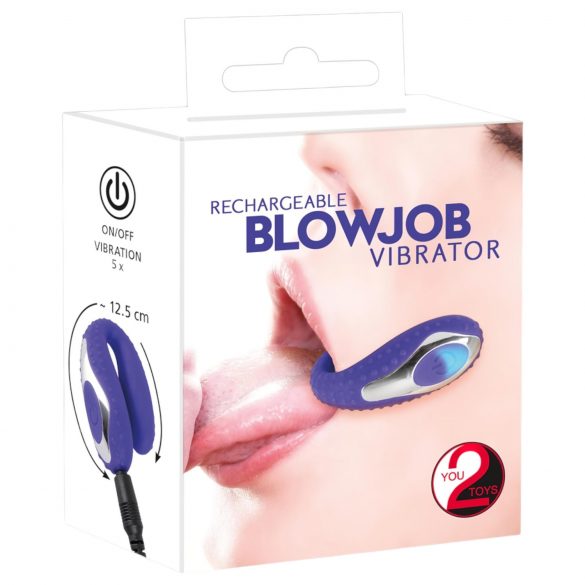 You2Toys - Vibrador bucal recargable de silicona (lila)