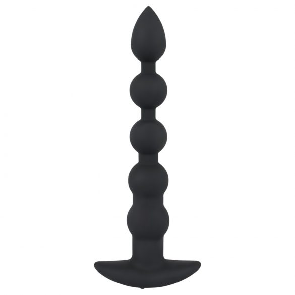 Black Velvet - vibrador anal de 5 perlas recargable (negro)