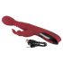 Vibrador calentador G-punto rojo giratorio empujador