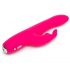 Happyrabbit Curvo Slim - Vibrador rosa impermeable con brazo estimulante